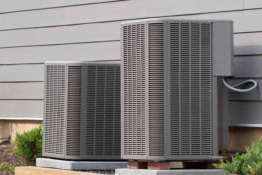Two outdoor air conditioning units